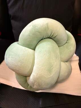 Room Essentials 10" Knotted Plush Green Toss Pillow